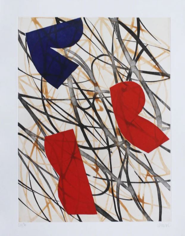 œuvre d'art abstrait à la galerie Estampe à Strasbourg