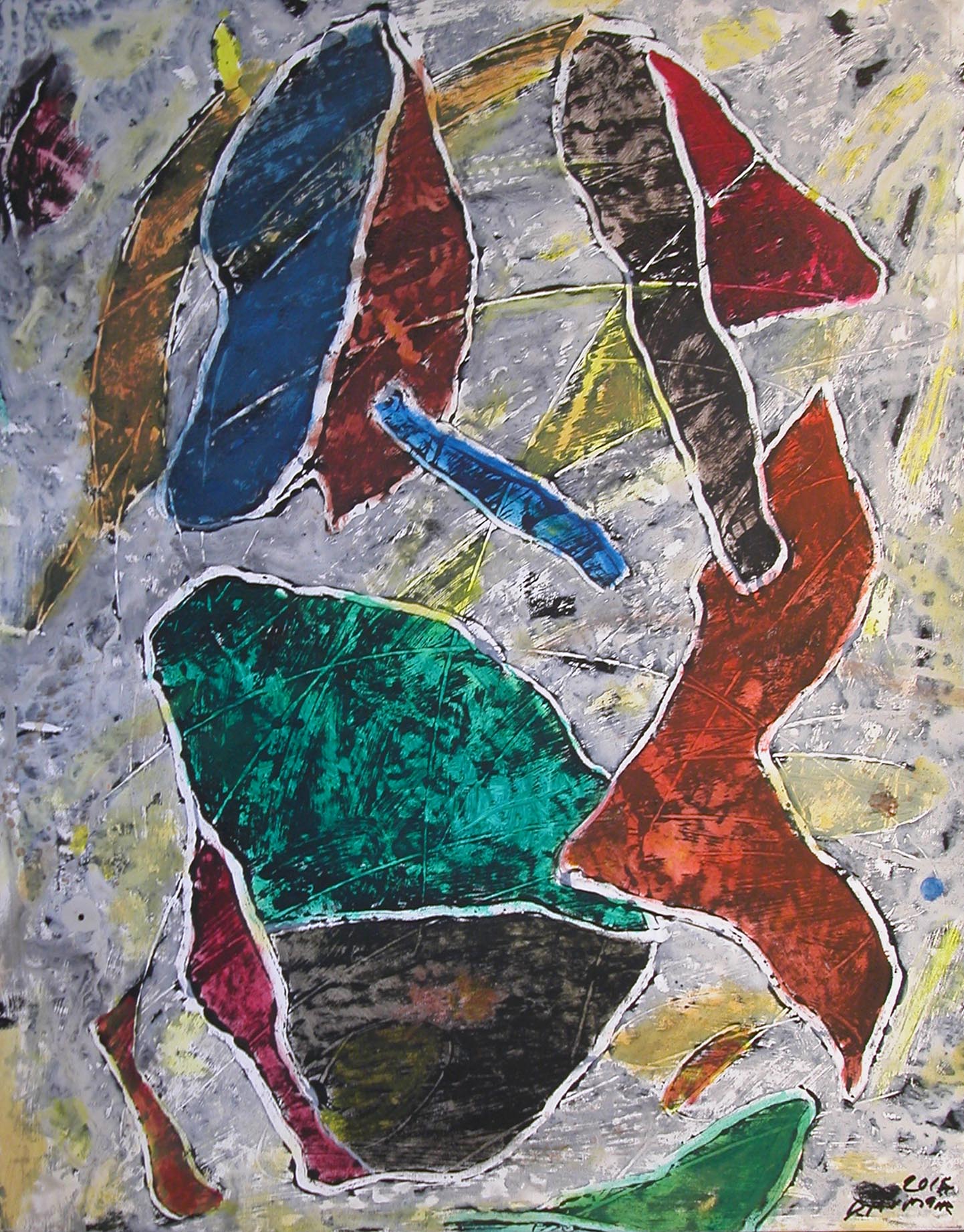 exposition peinture abstraite à la galerie d'art l'estampe à Strasbourg