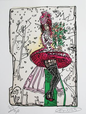 Robert Combas à la galerie d'art l'Estampe à Strasbourg