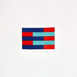 petite aquarelle abstraite de Stuart Kimbel, galerie d'art l'Estampe
