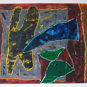peinture sur papier à la galerie d'art l'Estampe à Strasbourg