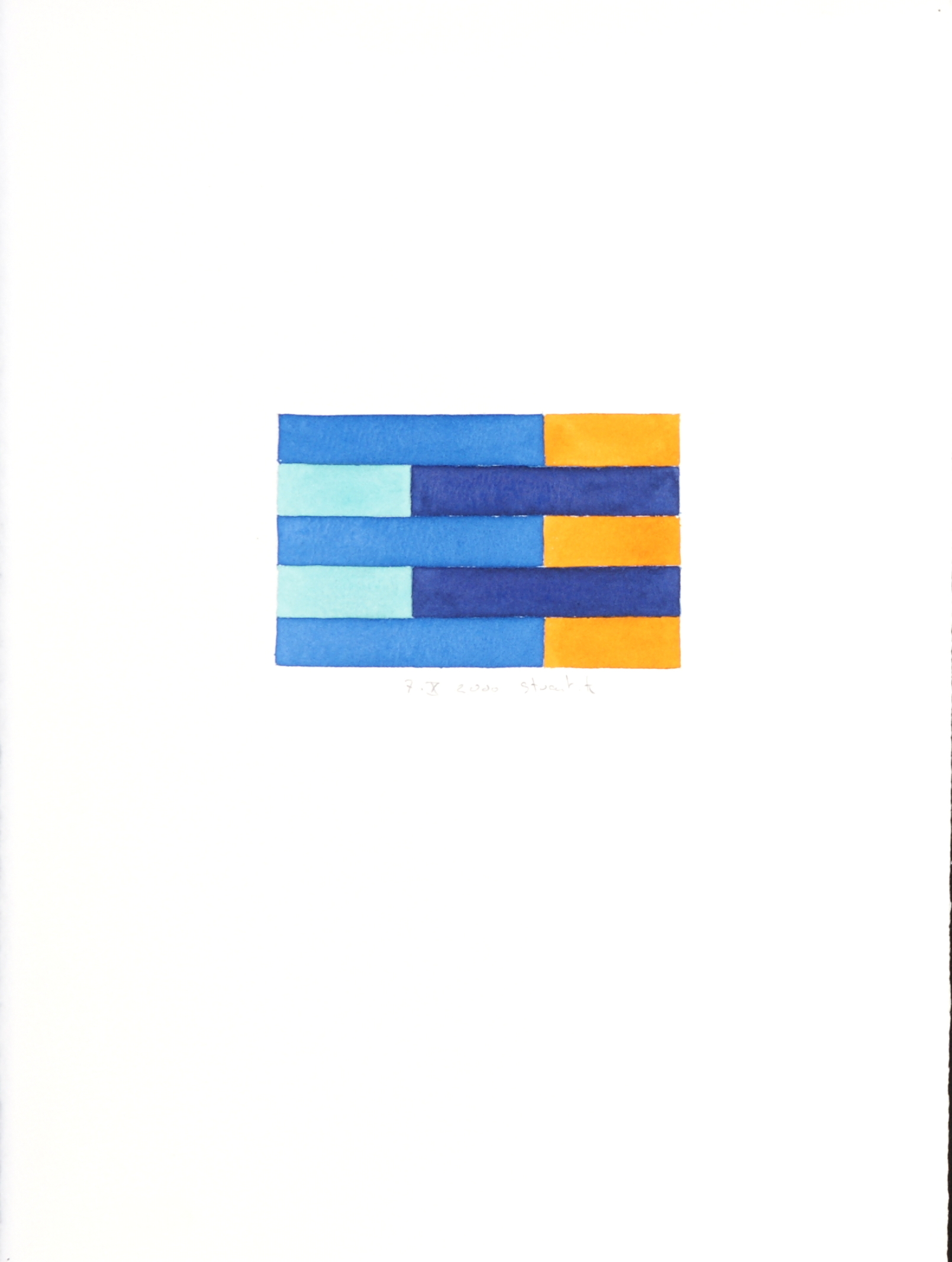 aquarelle abstraite à la galerie d'art l'Estampe à Strasbourg